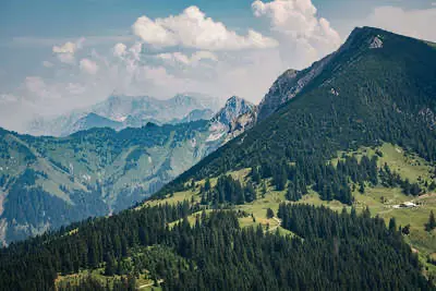Berg Panorama im Tannheimer Tal.